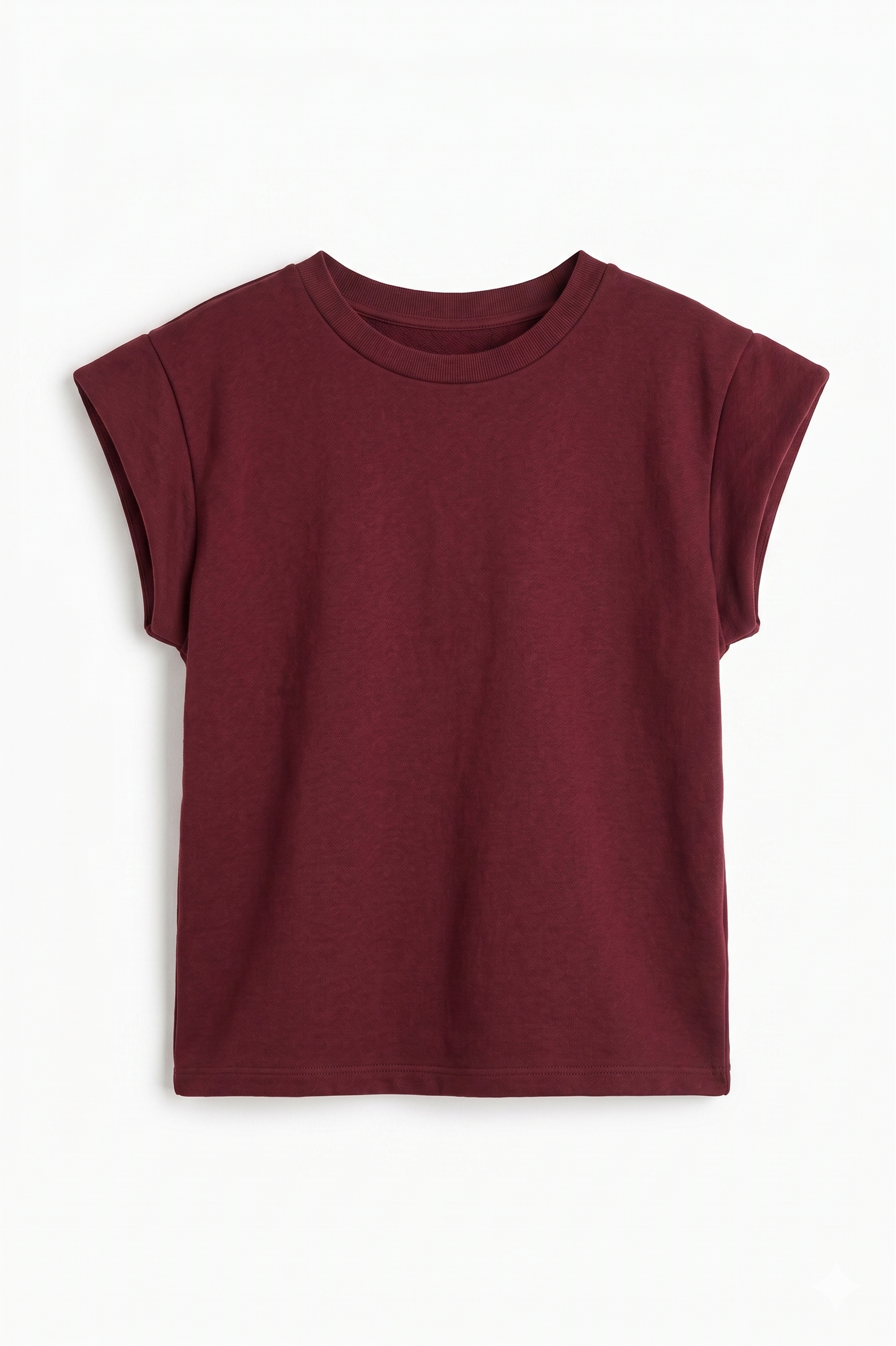 Set Coordinato Minimalista Bordeaux: Top Squadrato e Pantaloni a Ballon
