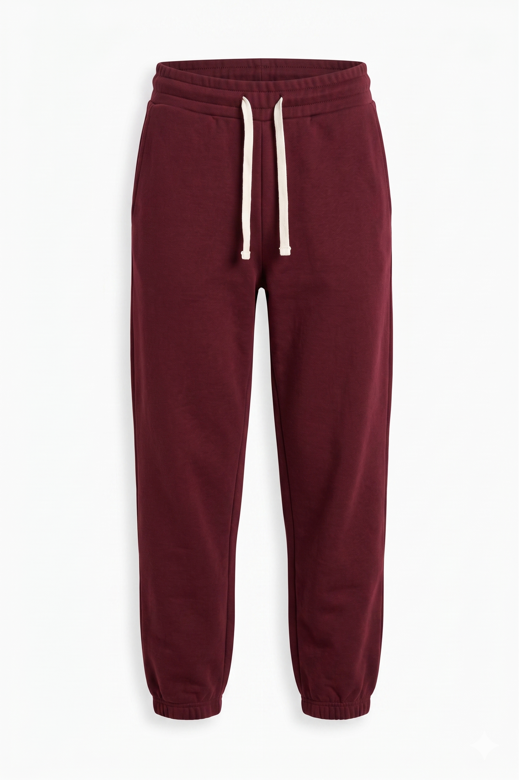 Set Coordinato Minimalista Bordeaux: Top Squadrato e Pantaloni a Ballon