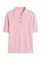 Top Stile Polo in Maglia a Maniche Corte