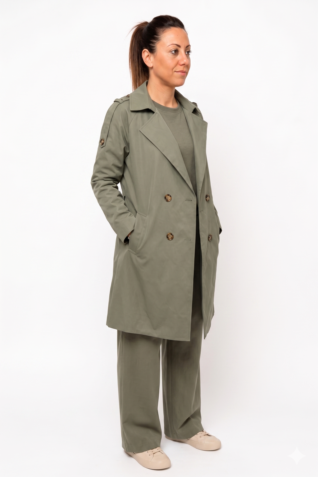 Trench Classico Doppiopetto - Verde Oliva