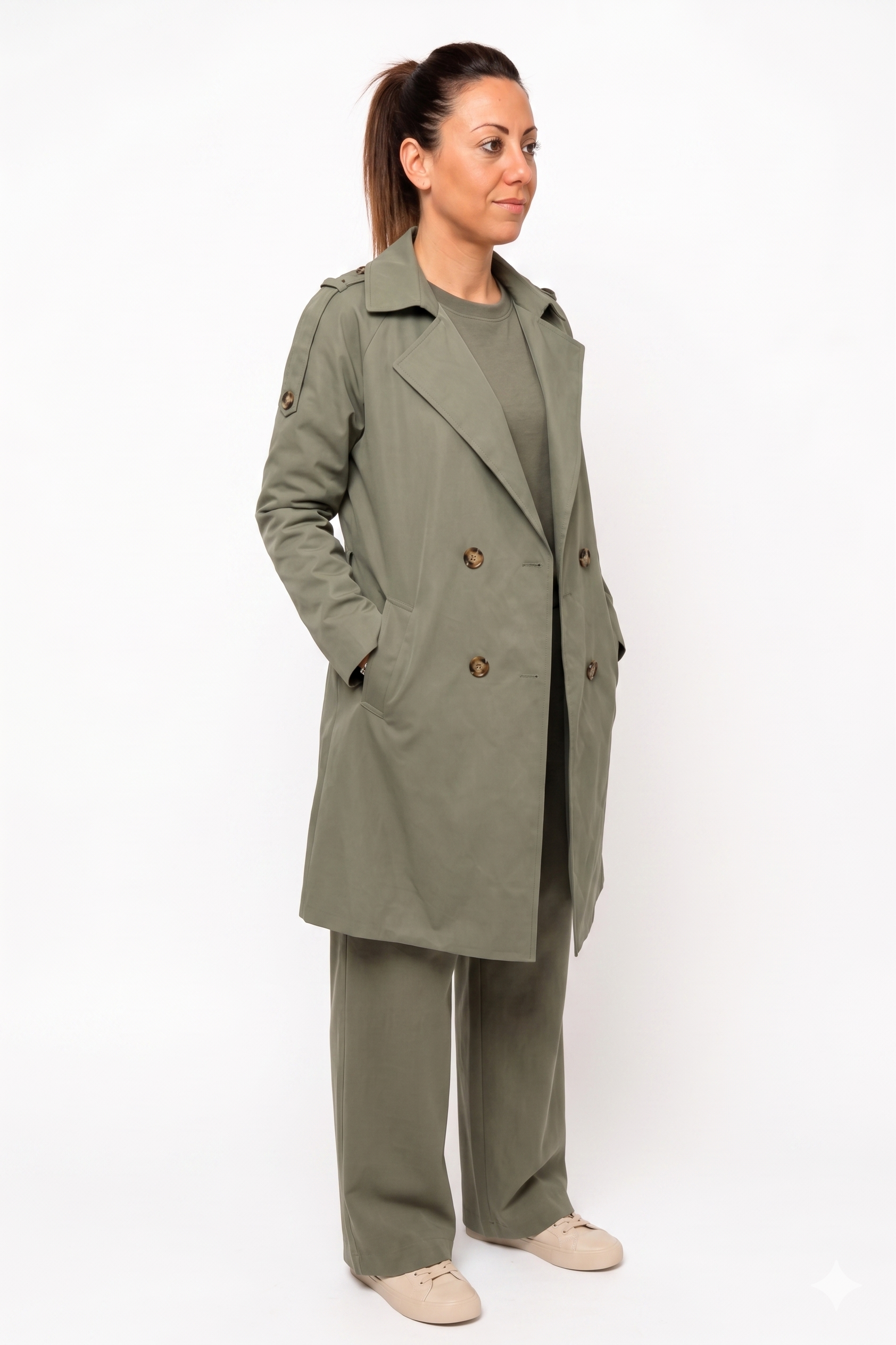 Trench Classico Doppiopetto - Verde Oliva