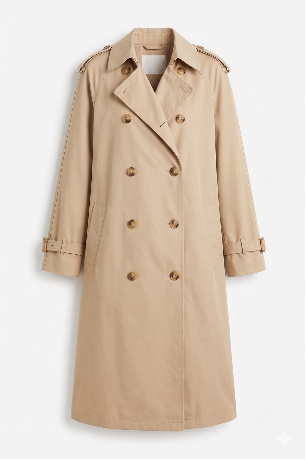 Trench Classico Doppiopetto Beige - Vestibilità Relaxed