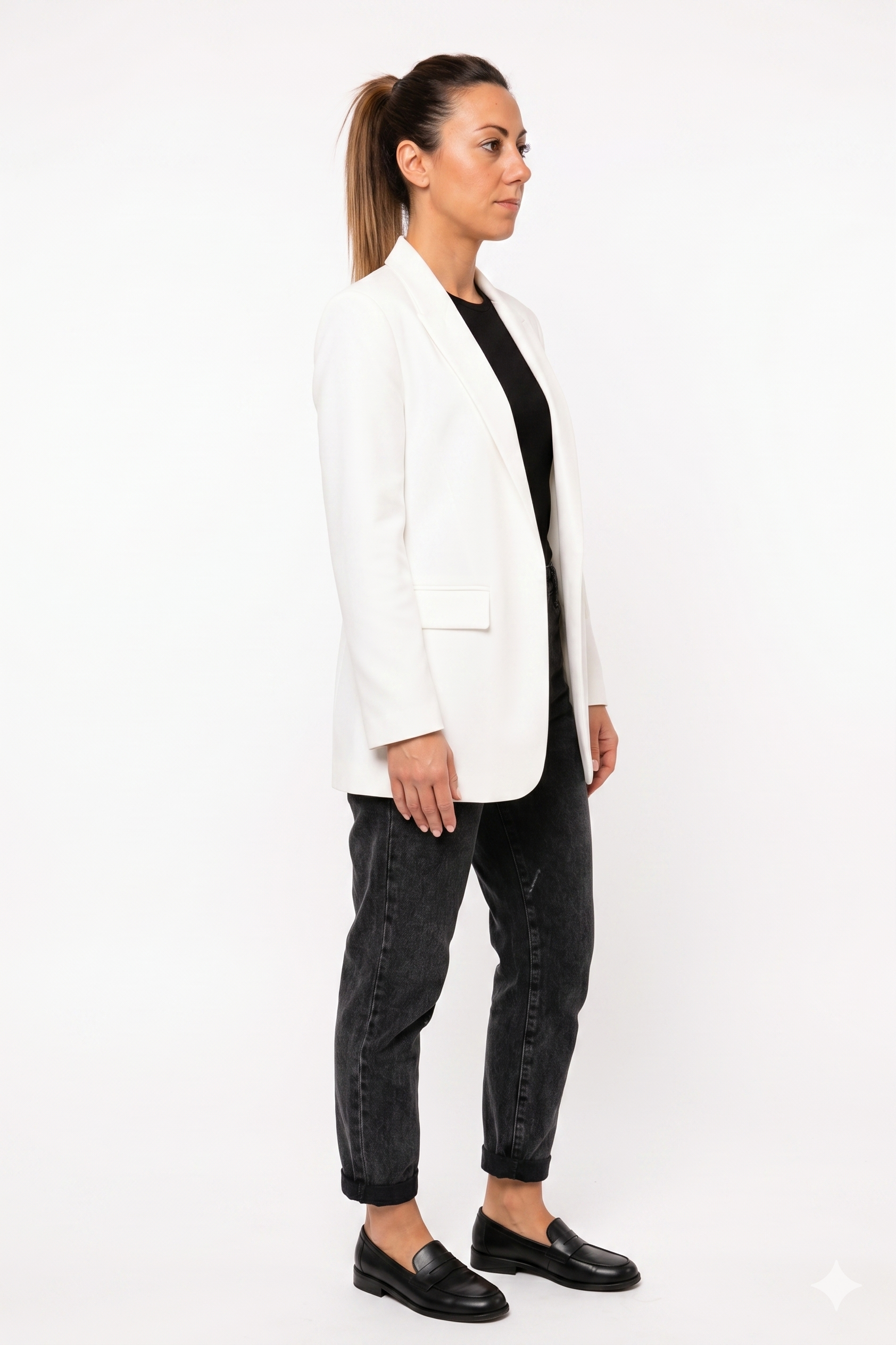 Blazer Donna Casual-Chic con Maniche a 3/4