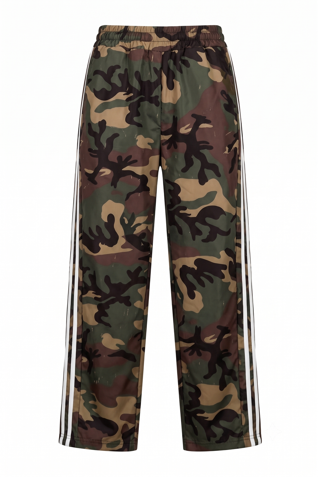 Pantaloni Jogger Camouflage con Bande Laterali Bianche – Urban Style