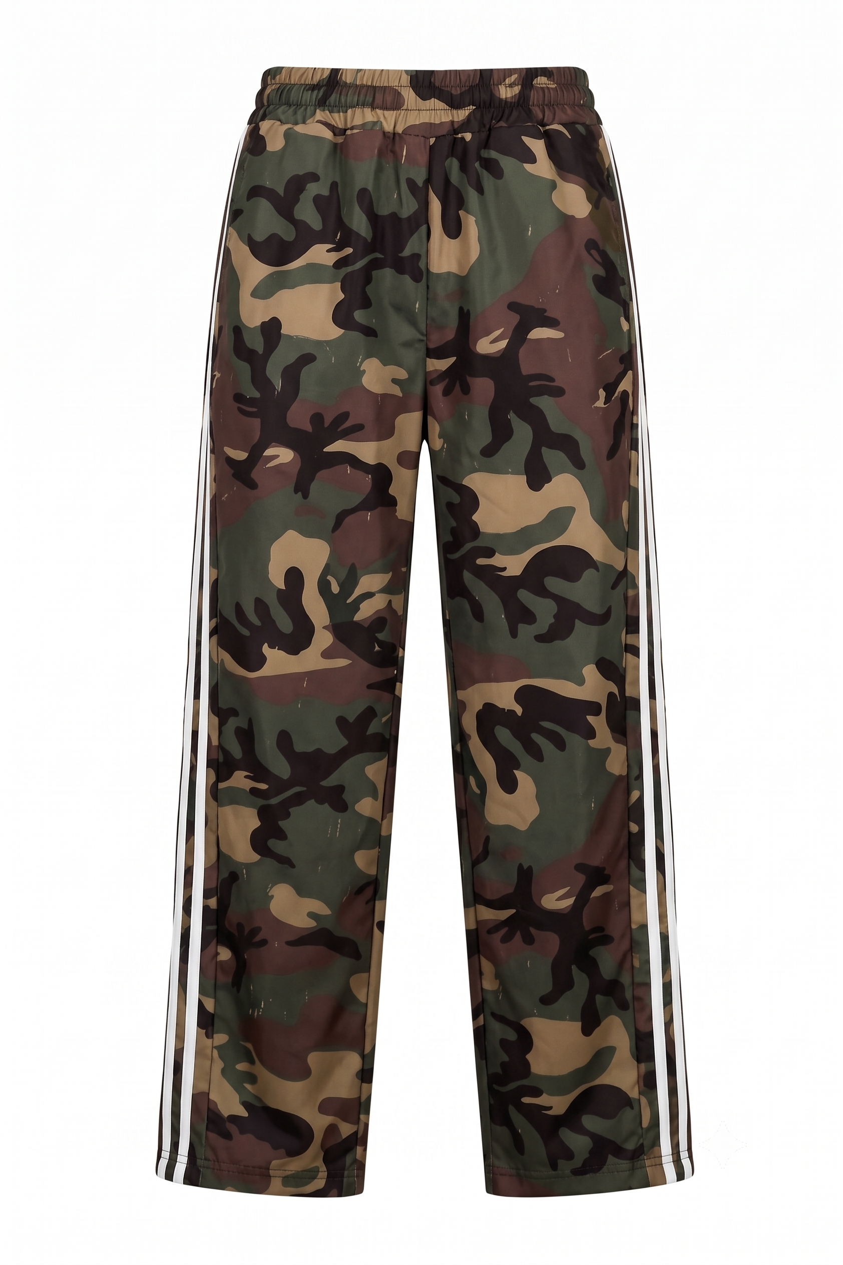 Pantaloni Jogger Camouflage con Bande Laterali Bianche – Urban Style