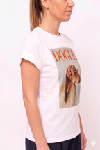 T-Shirt Bianca Casual con Stampe Grafiche "Pop & Trendy" | Varie Fantasie