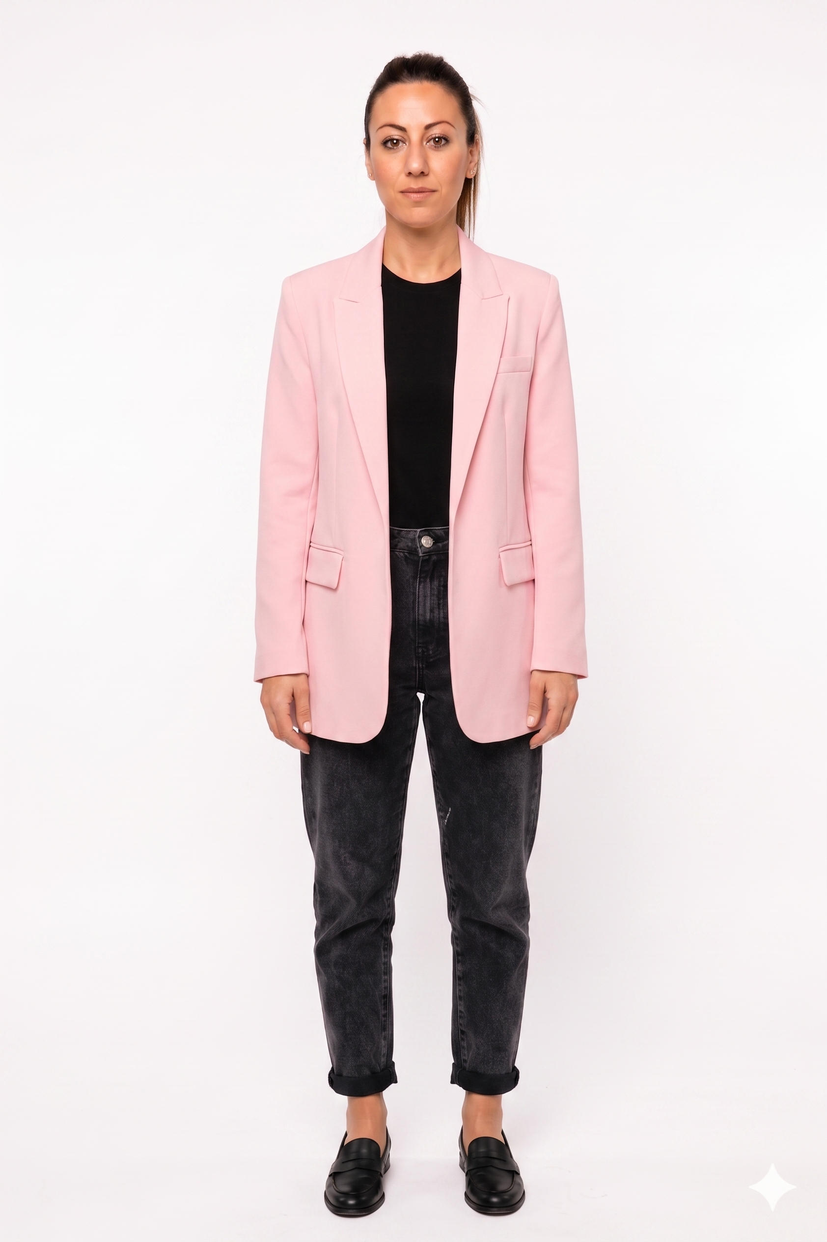Blazer Donna Casual-Chic con Maniche a 3/4