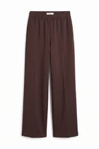 Coordinato Elegante "Cacao" - Top con Nodo Laterale e Pantalone a Palazzo