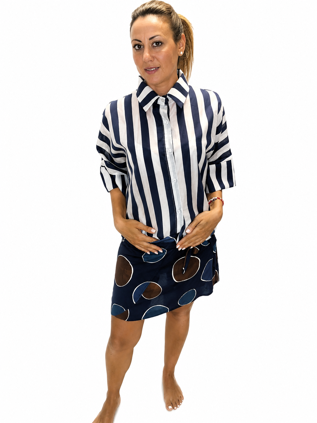 Gonna pareo blu navy