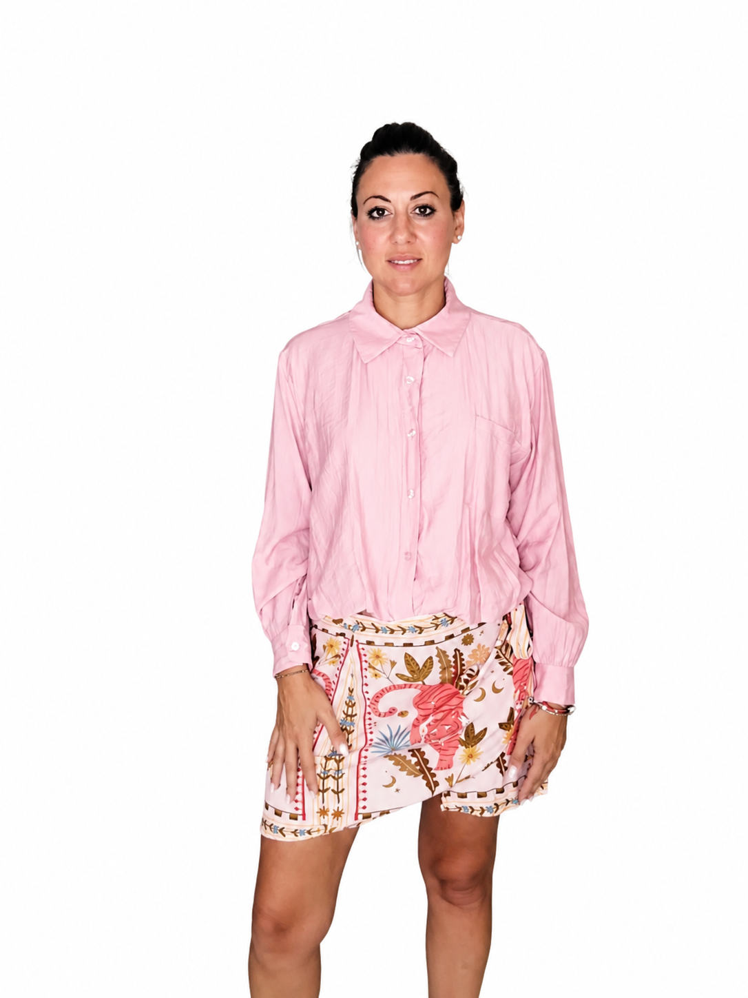 Camicia effetto stropicciato