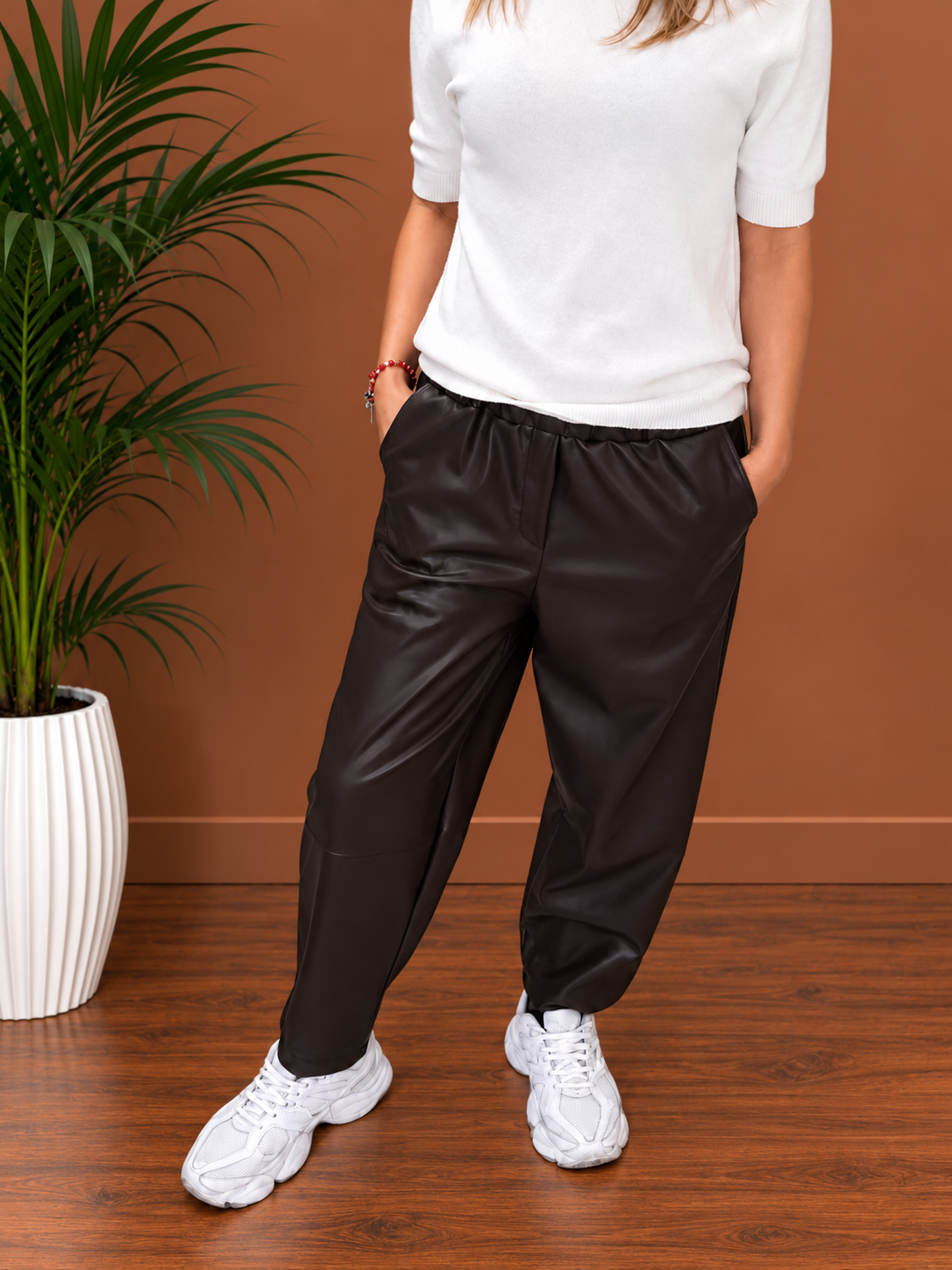 Pantalone ecopelle