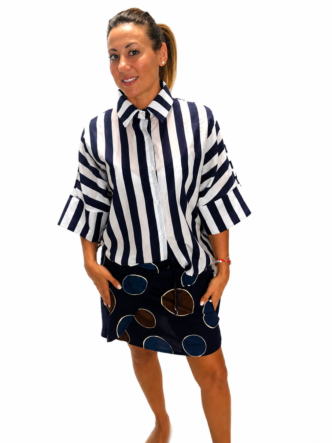 Gonna pareo blu navy